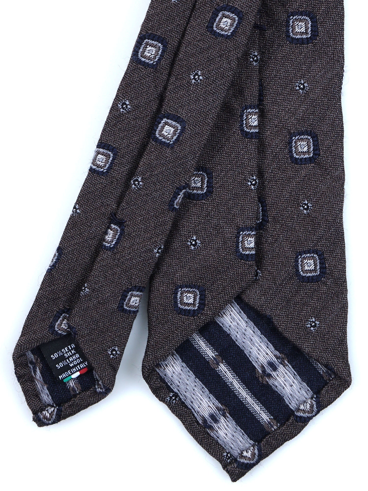 NADIA 3-fold burgundy silk/wool tie