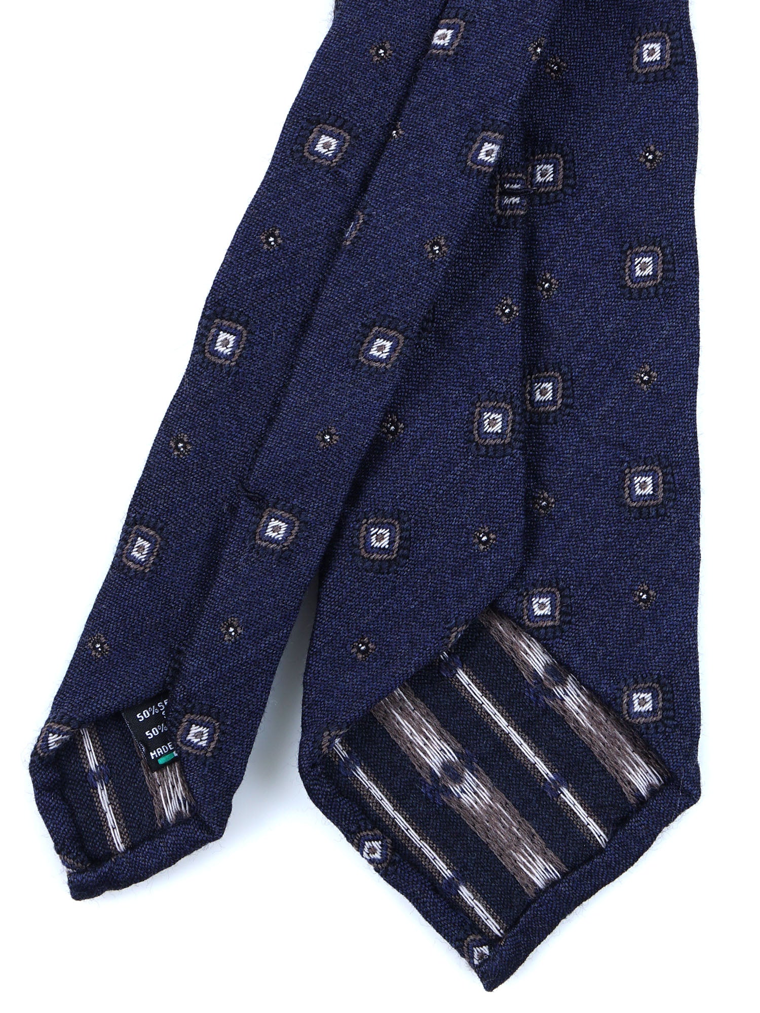 NADIA 3-fold burgundy silk/wool tie