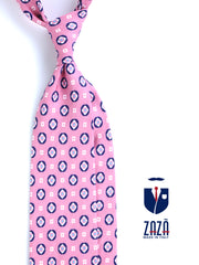 Cravatta rosa sartoriale sfoderata GEMINA in lino/seta