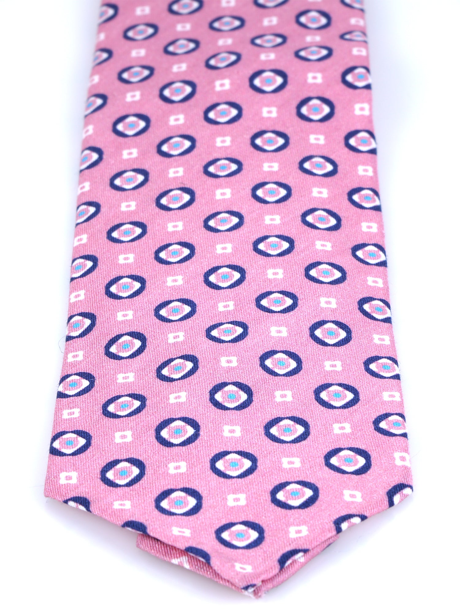 Cravatta rosa sartoriale sfoderata GEMINA in lino/seta