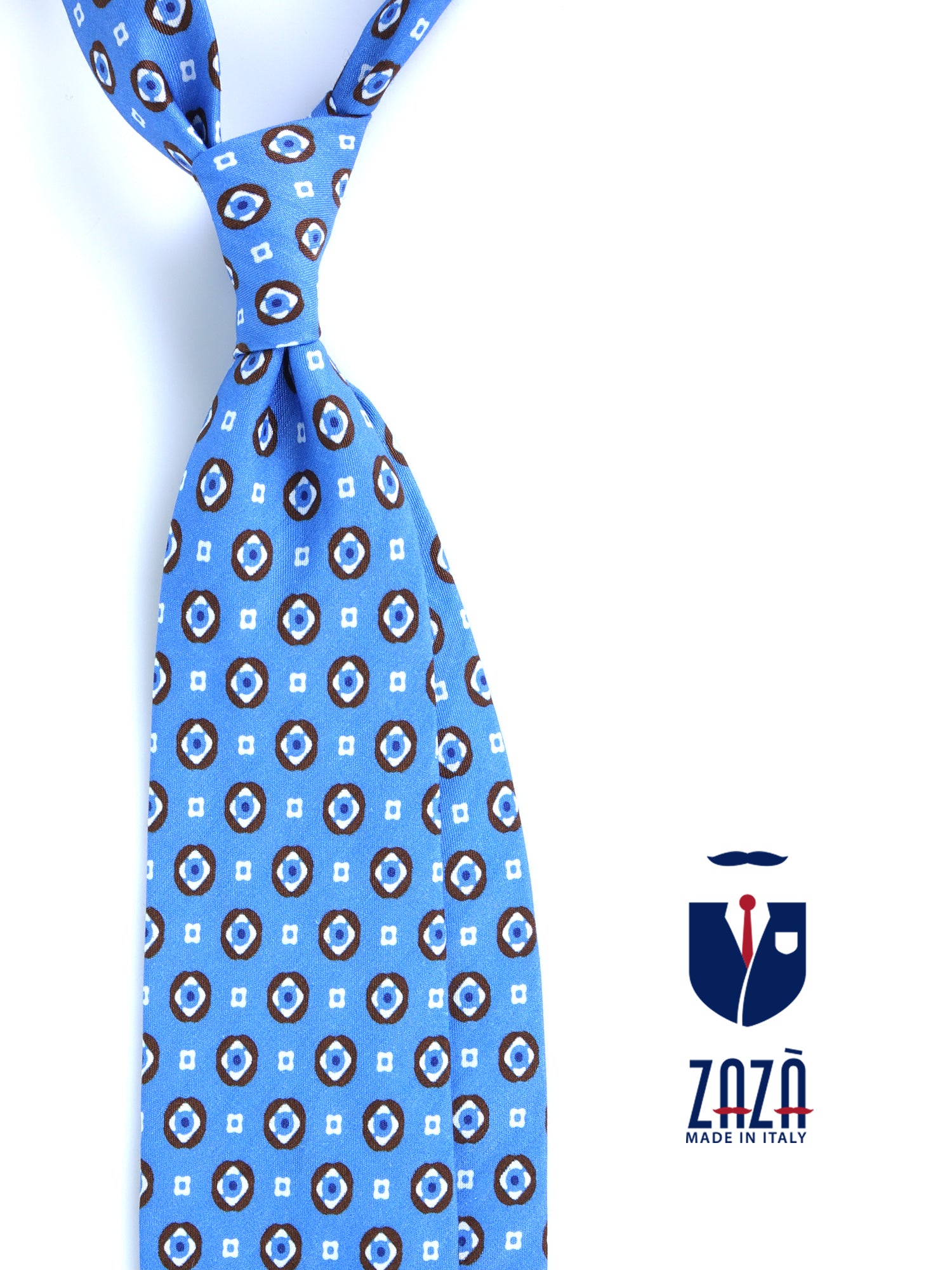 GEMINA light blue unlined tailored tie in linen/silk