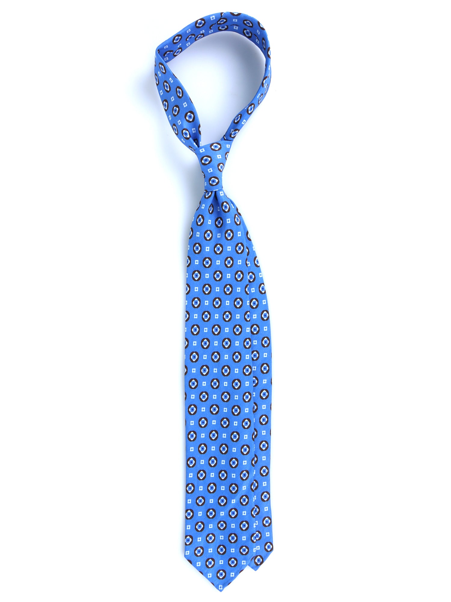 GEMINA light blue unlined tailored tie in linen/silk