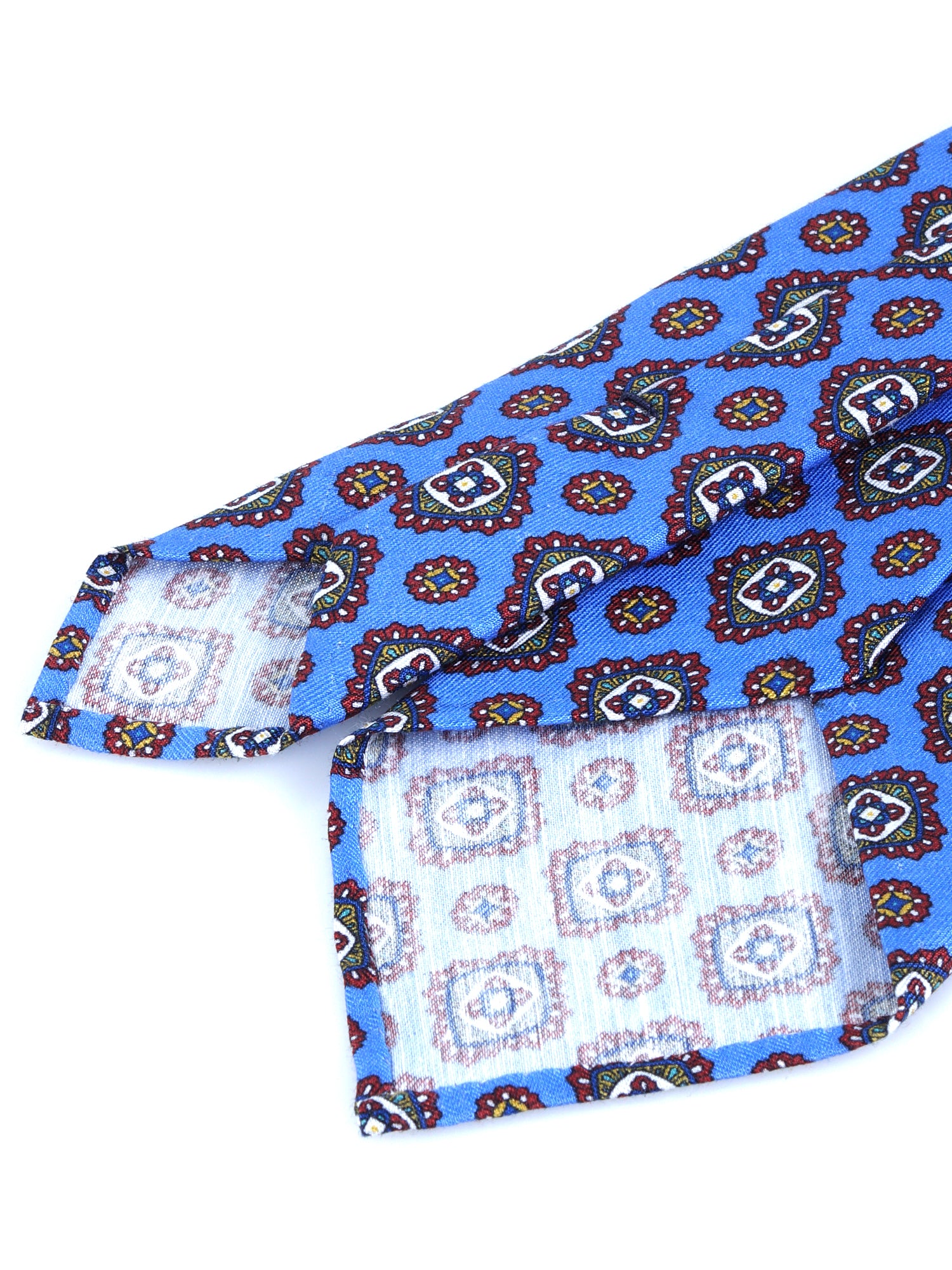 Cravatta celeste sartoriale sfoderata MARIKA in lino/seta