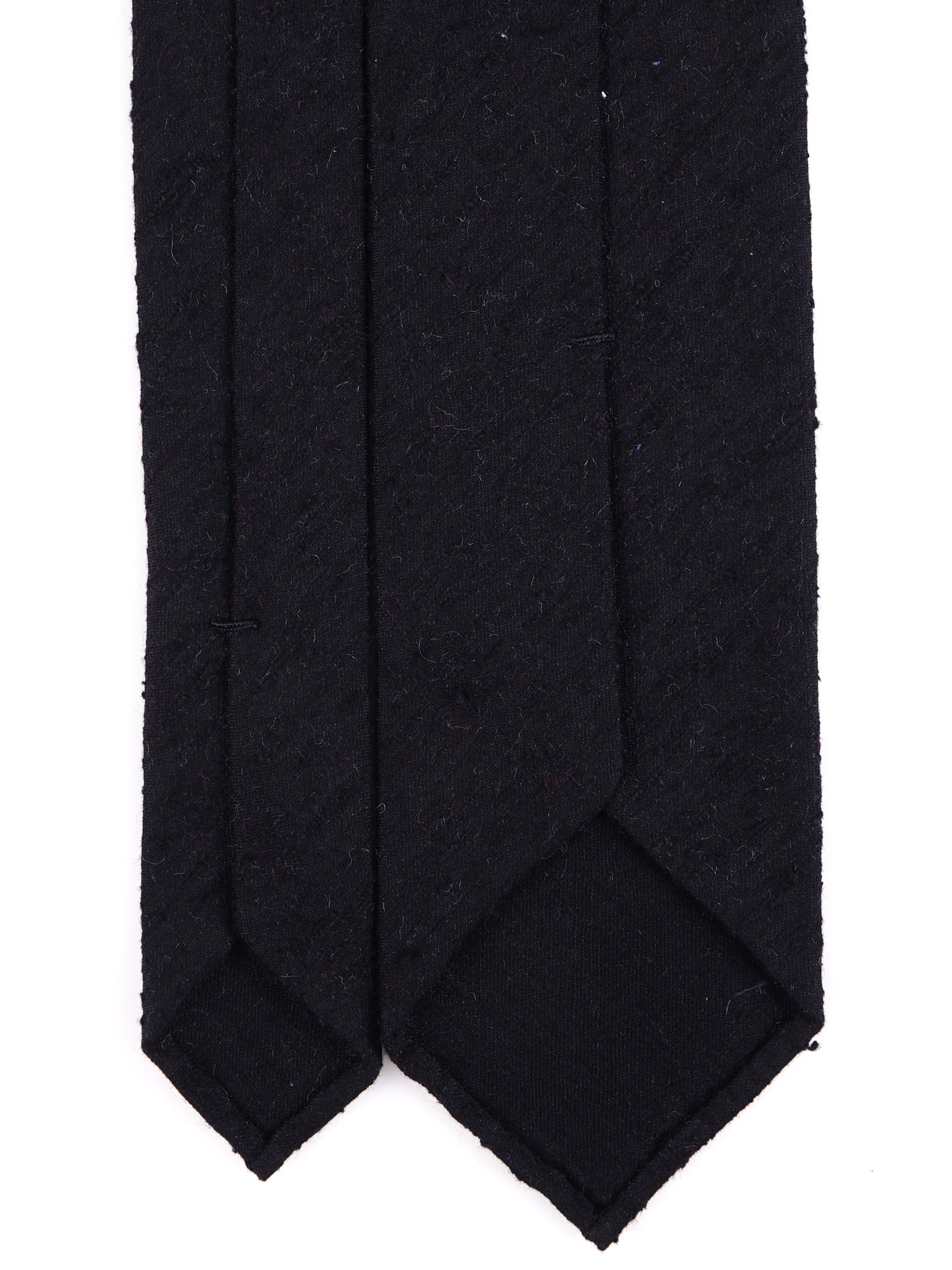 Cravatta 3 pieghe sfoderata FARMA in pura seta shantung nera