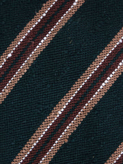 Cravatta 3 pieghe sfoderata verde in seta shantung GRANTA