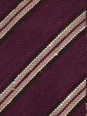 Cravatta 3 pieghe sfoderata GRANTA in pura seta shantung wine