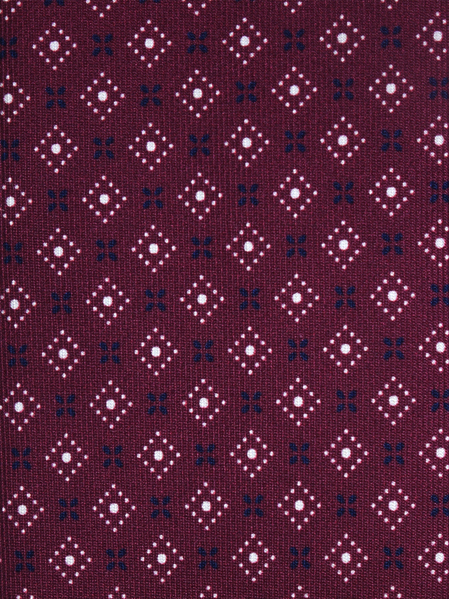 Cravatta bordeaux 7 pieghe PISTOIA in seta lusso stampata inglese