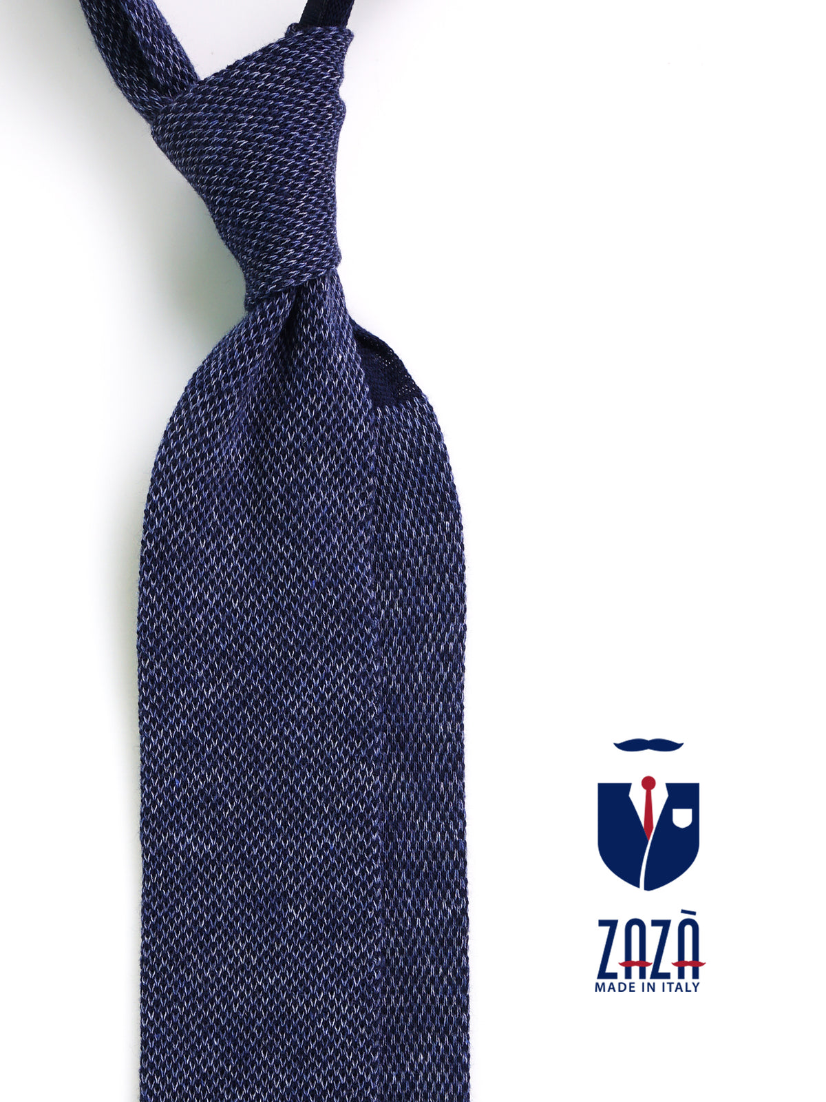 Cravatta in maglia di cotone TARPET blu