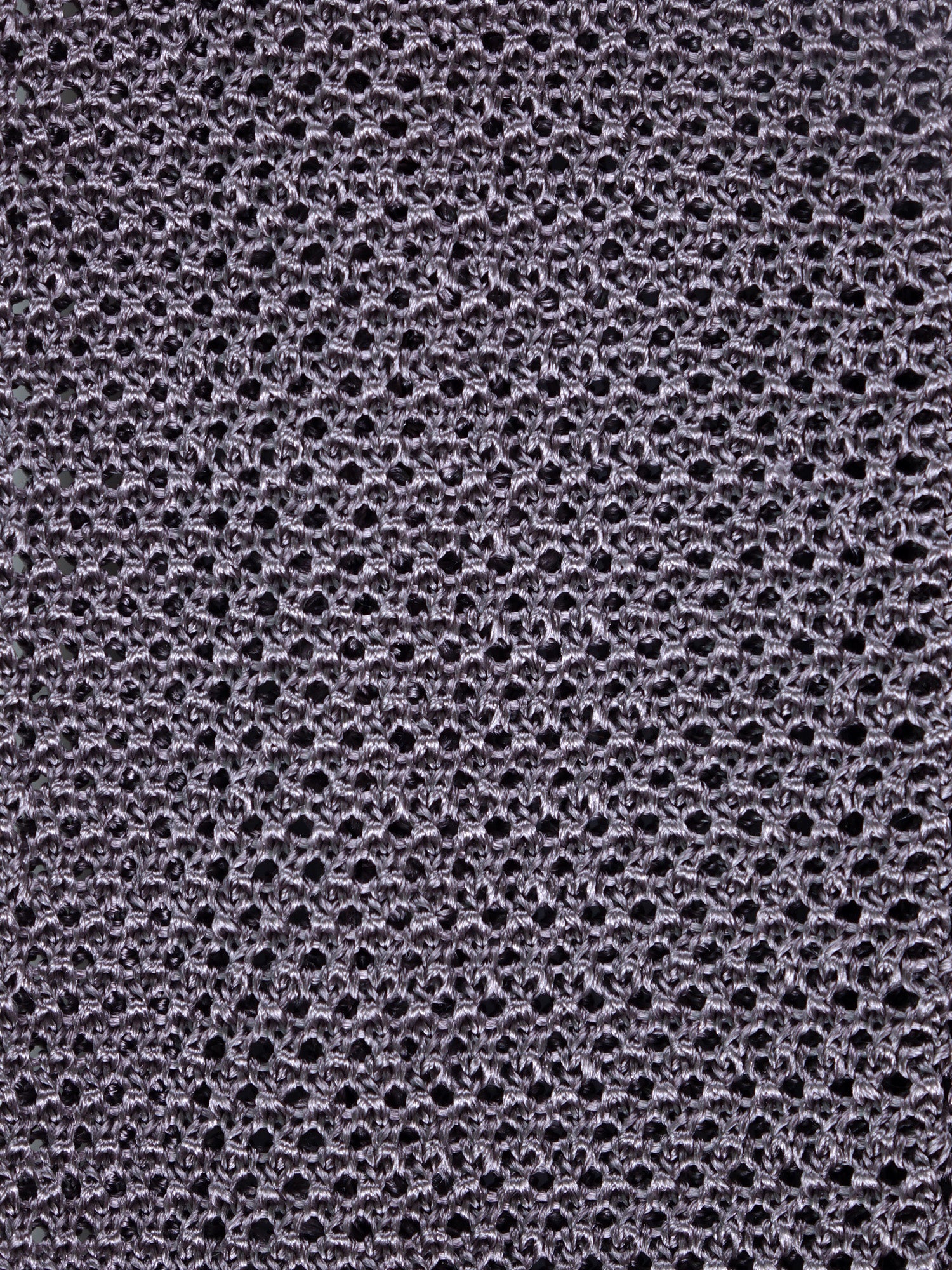 Cravatta a maglia di seta grigia MACCA