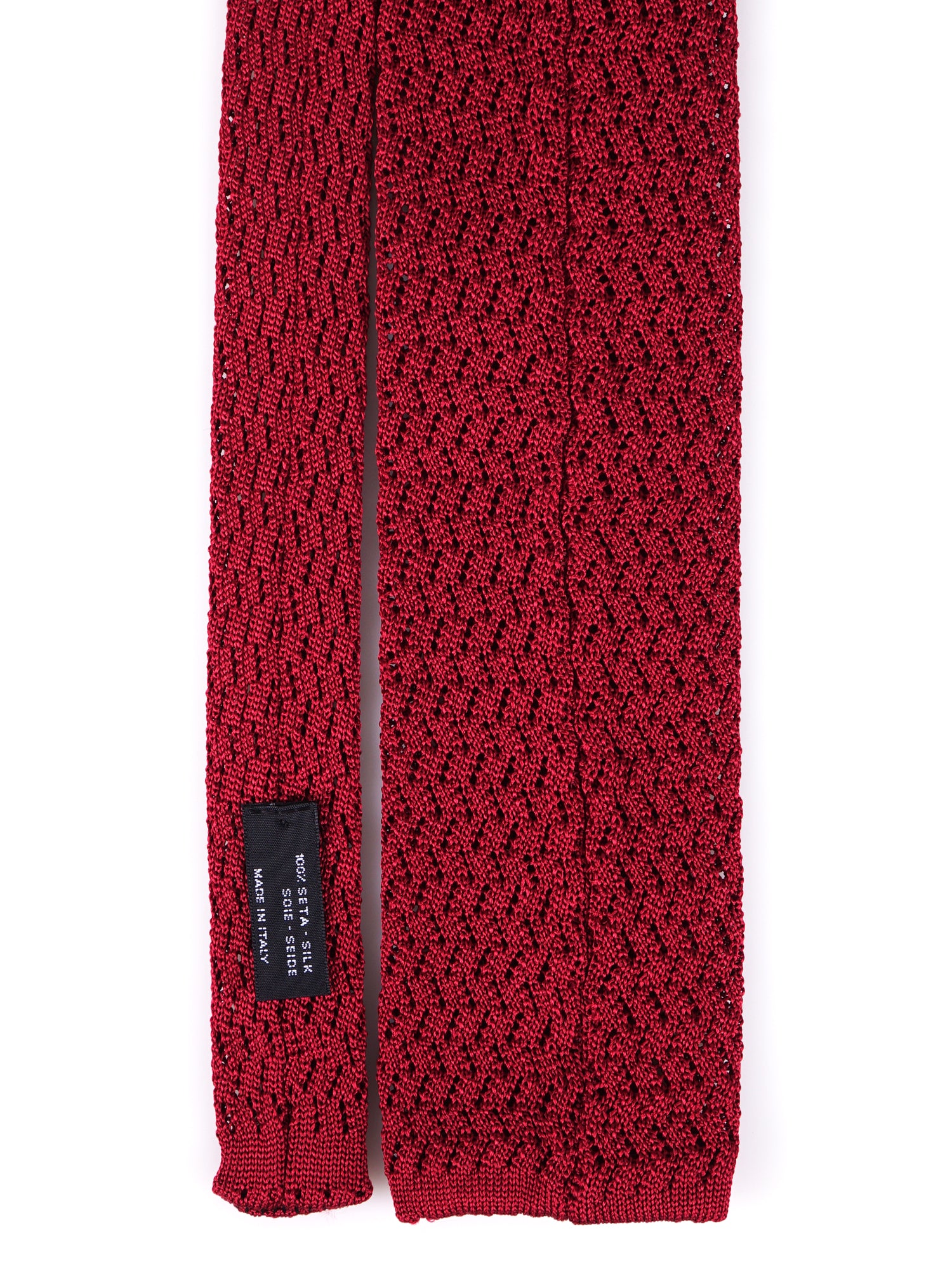 Cravatta in maglia di seta CAPRI rosso