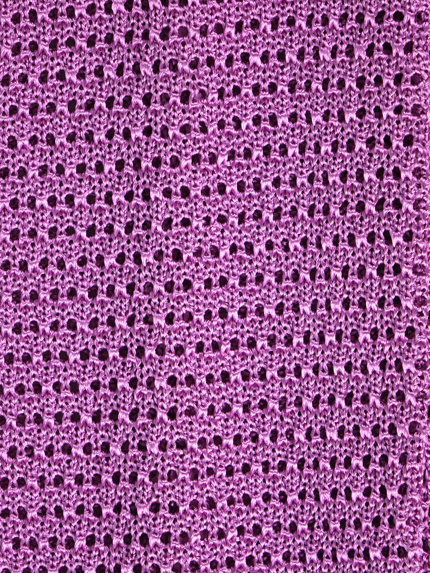 Cravatta in maglia di seta glicine PROCIDA con punta a V