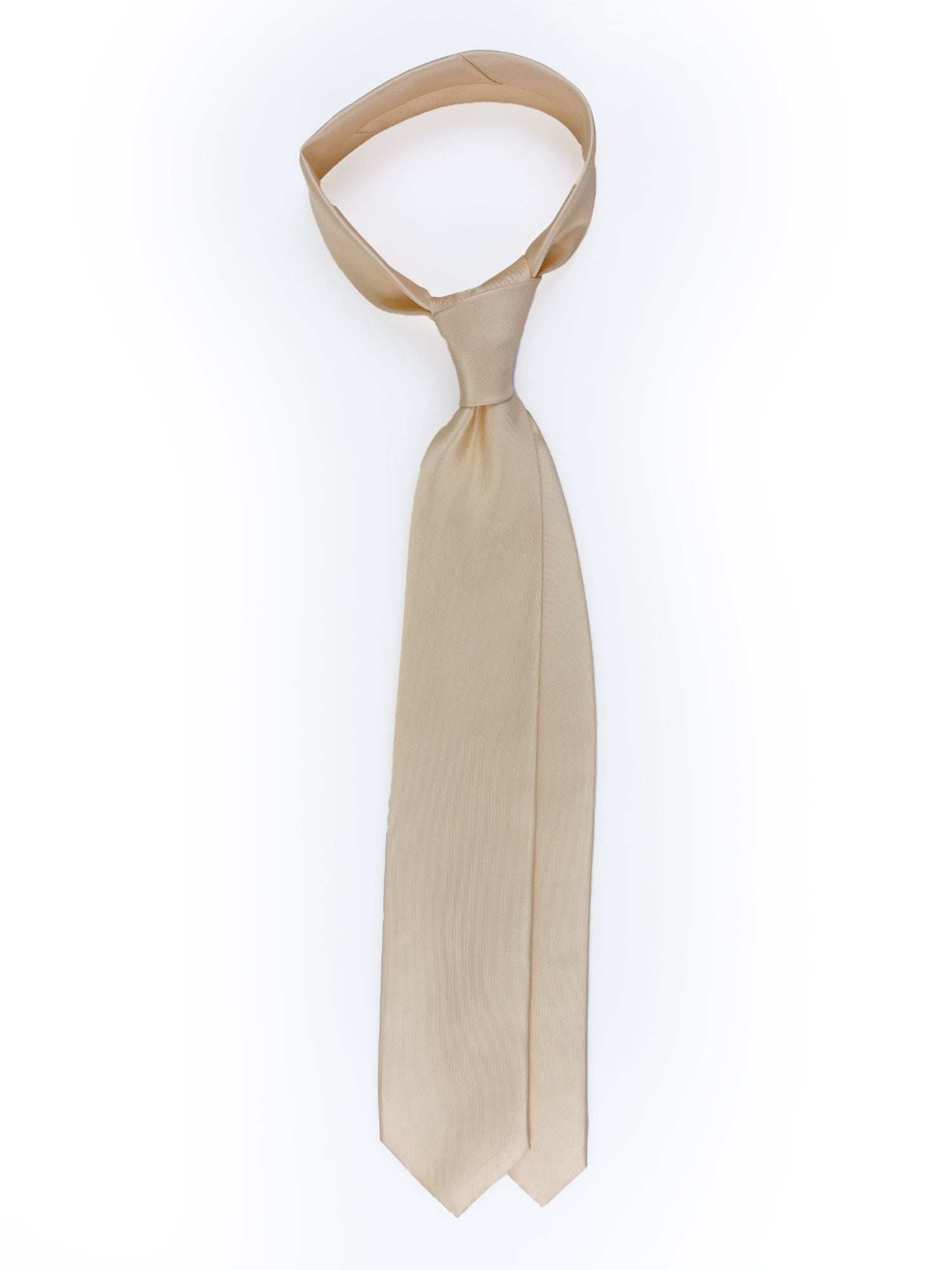 Cravatta beige 3 pieghe DACCA in seta stampata lusso