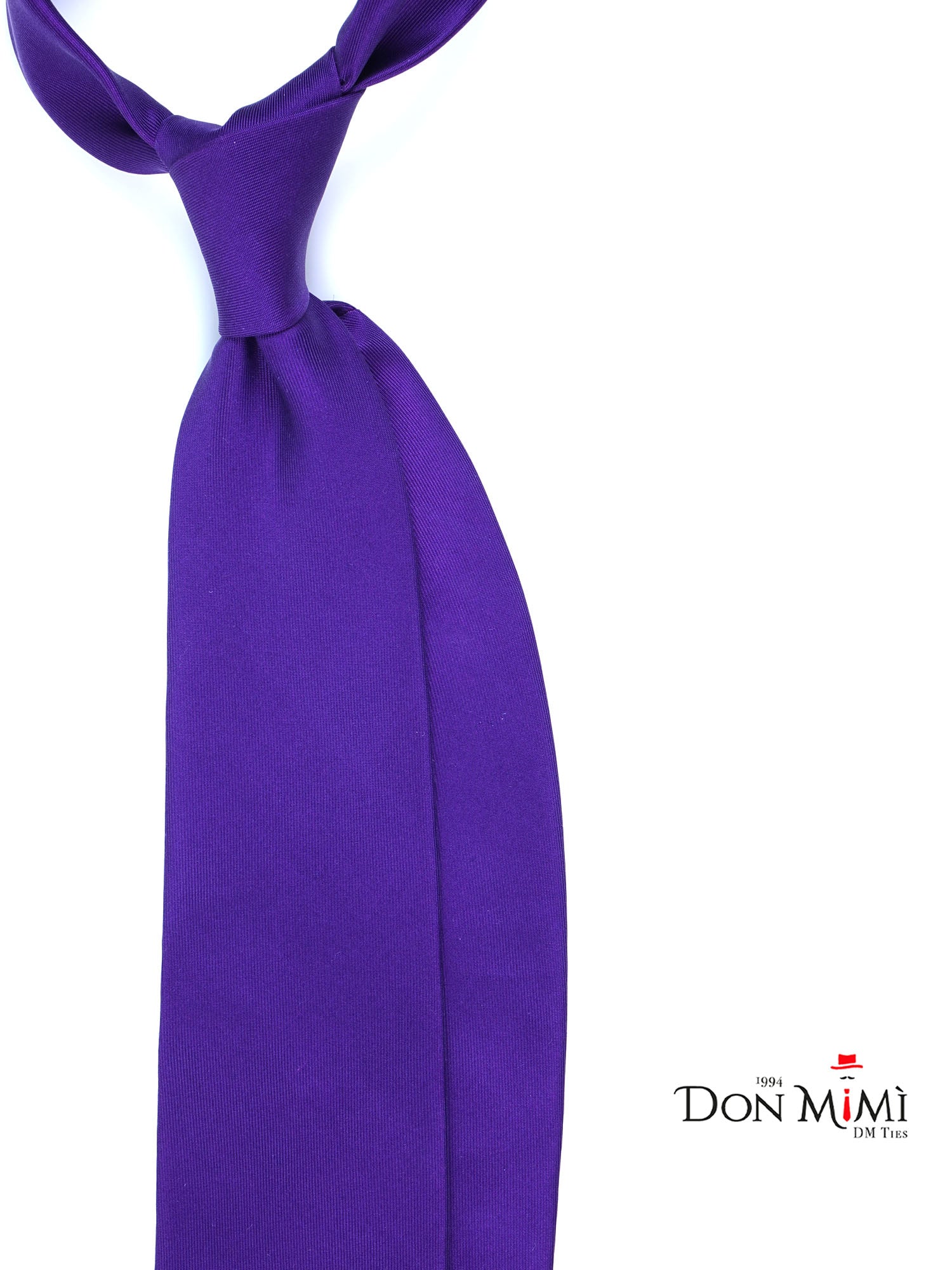 Cravatta viola 3 pieghe DACCA in seta stampata lusso