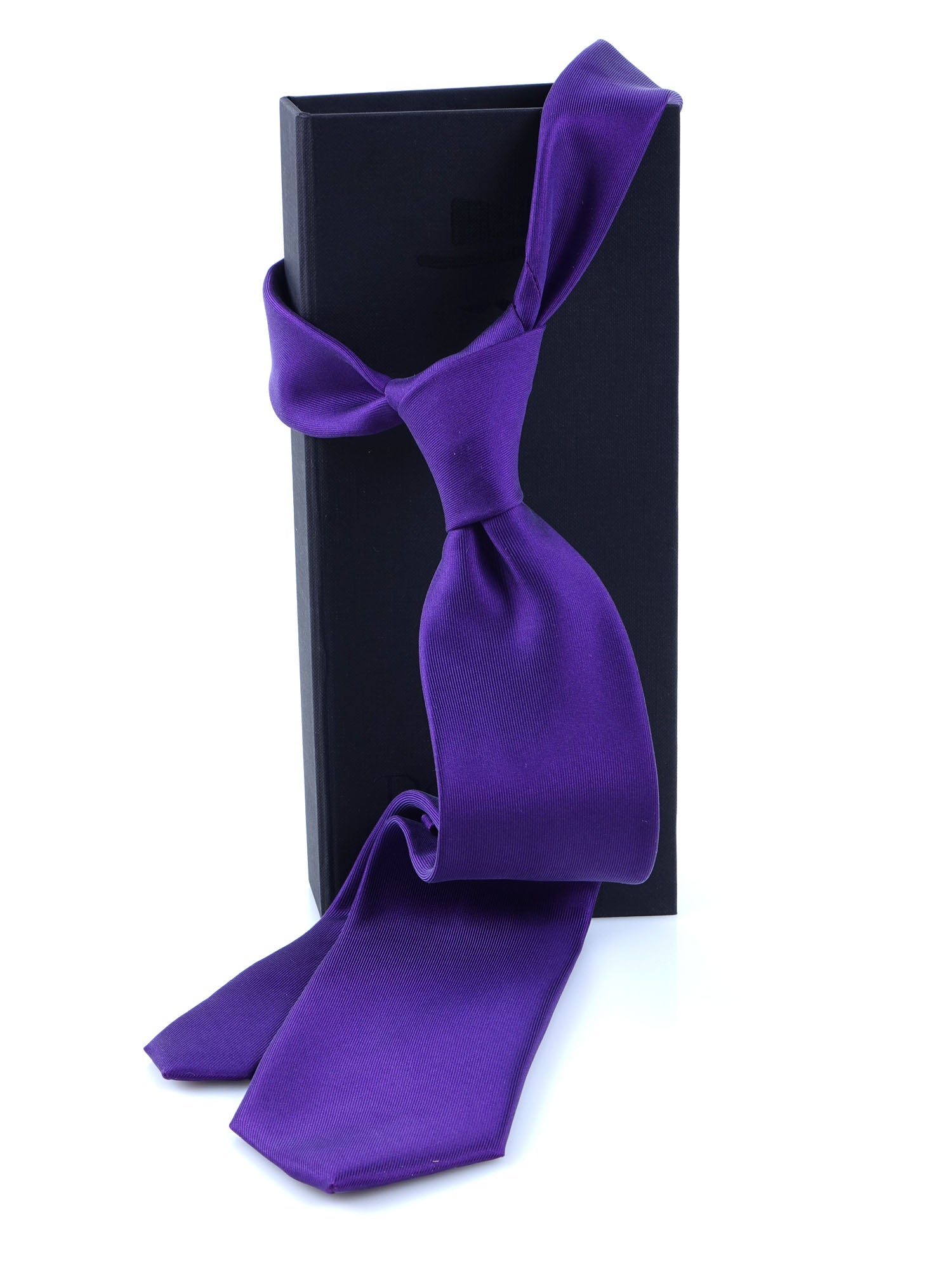 Cravatta viola 3 pieghe DACCA in seta stampata lusso