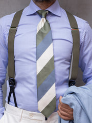 3 Fold Tie Light Blue Woven Silk DINA