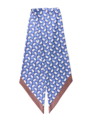 foulard twilly DOUG in seta stampata blu avion