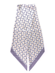 foulard twilly DOUG in seta stampata beige