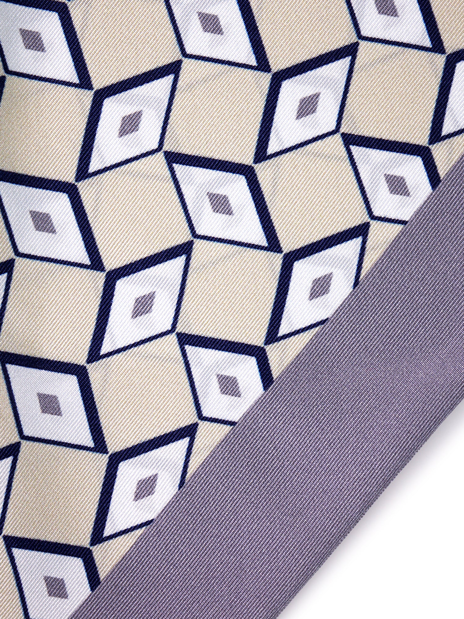 foulard twilly DOUG in seta stampata beige