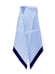 foulard twilly DOUG in seta stampata celeste