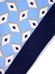 foulard twilly DOUG in seta stampata celeste