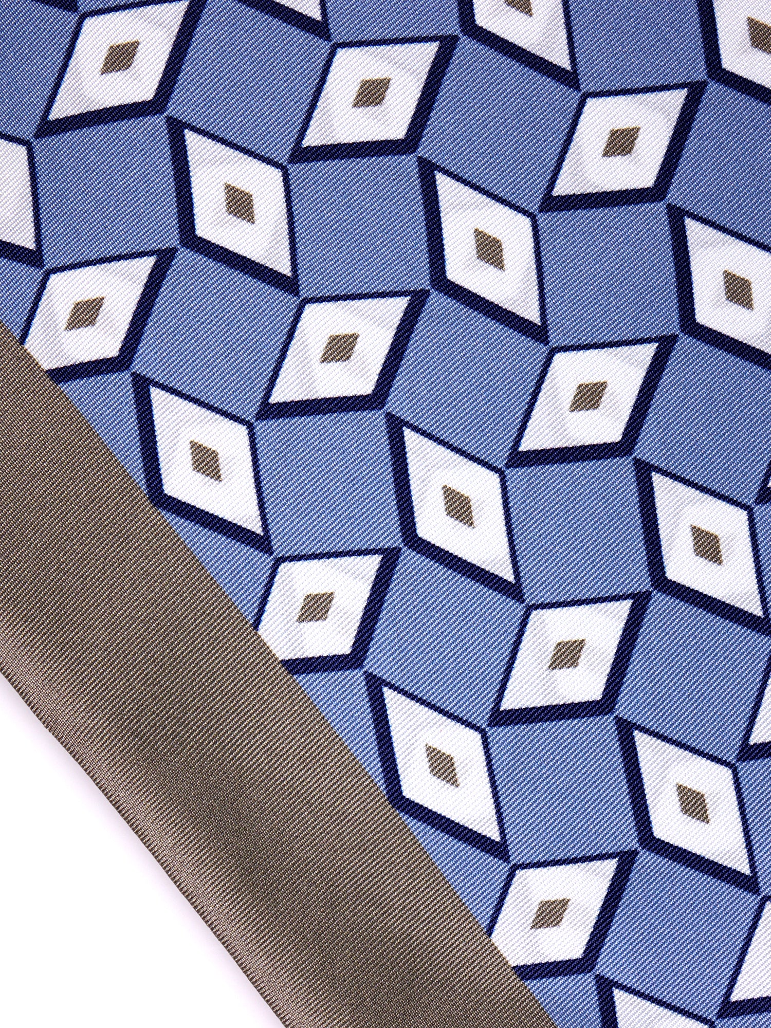foulard twilly DOUG celeste in seta stampata