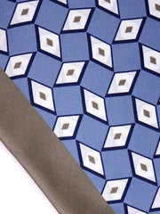 foulard twilly DOUG celeste in seta stampata