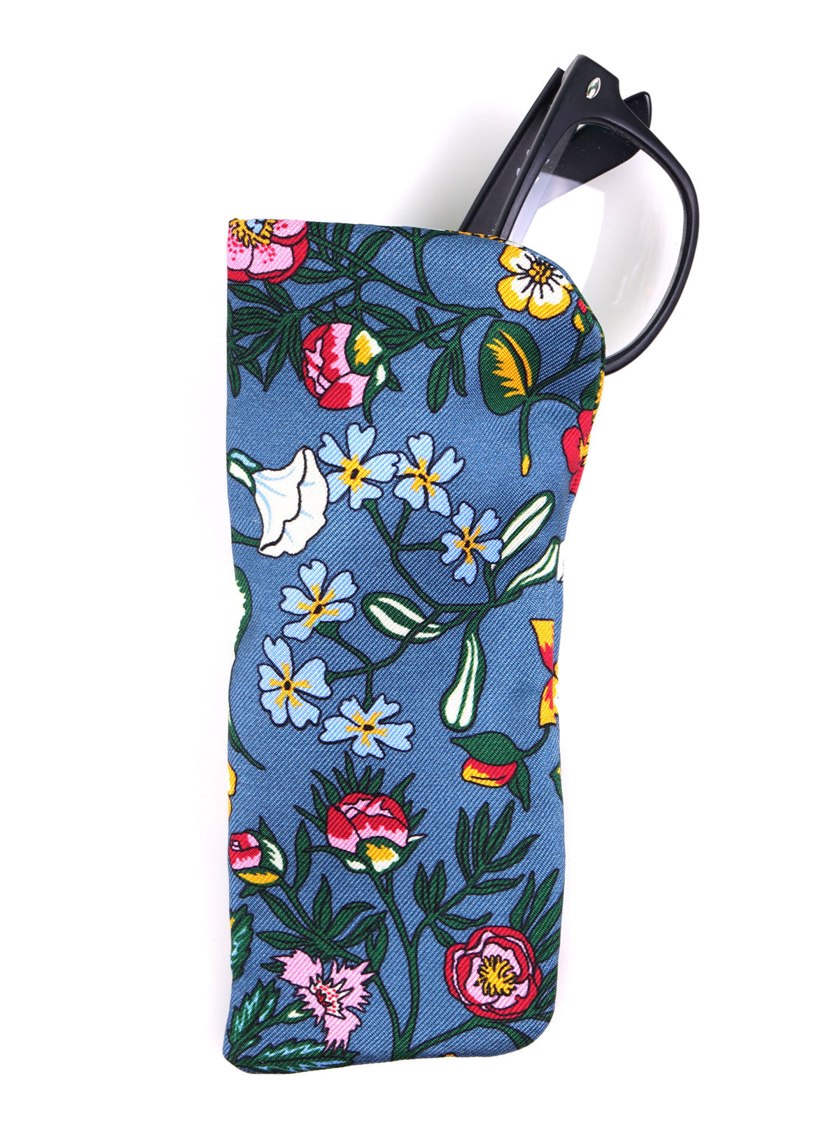 Portaocchiali multicolor ELYSIA in seta stampata inglese