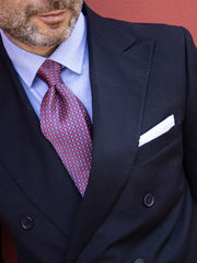 Dark Blue 3 Fold PATTY Tie in Madder Silk