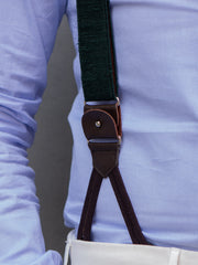 Bretella a Y in seta shantung con lacci e clip FARMA VERDE