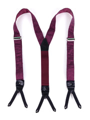 Bretella a Y in seta shantung viola con lacci in tessuto e clip FARMA