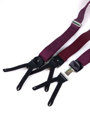 Bretella a Y in seta shantung viola con lacci in tessuto e clip FARMA