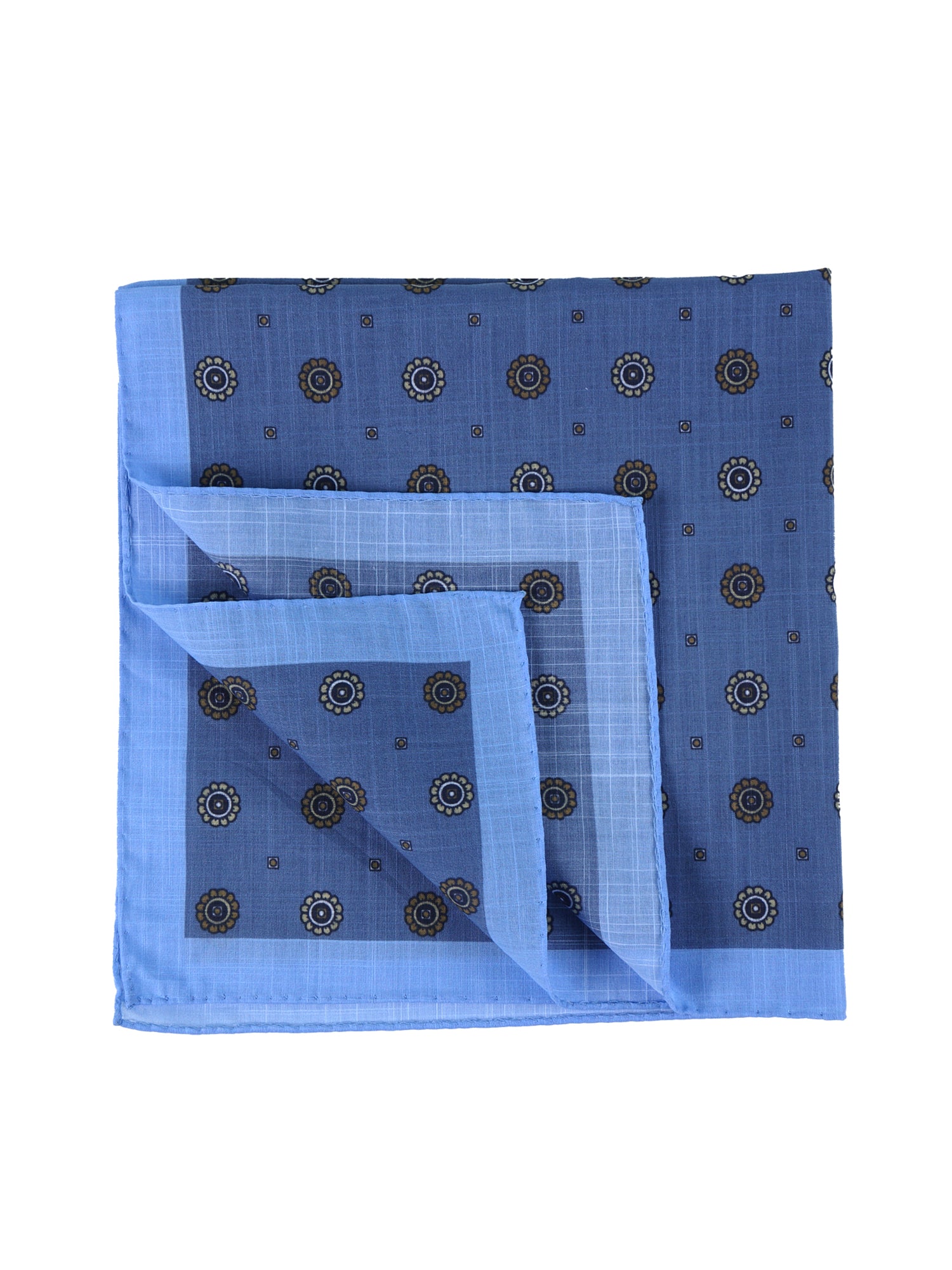 Fazzoletto da taschino XL blu avion in puro cotone SFINGE