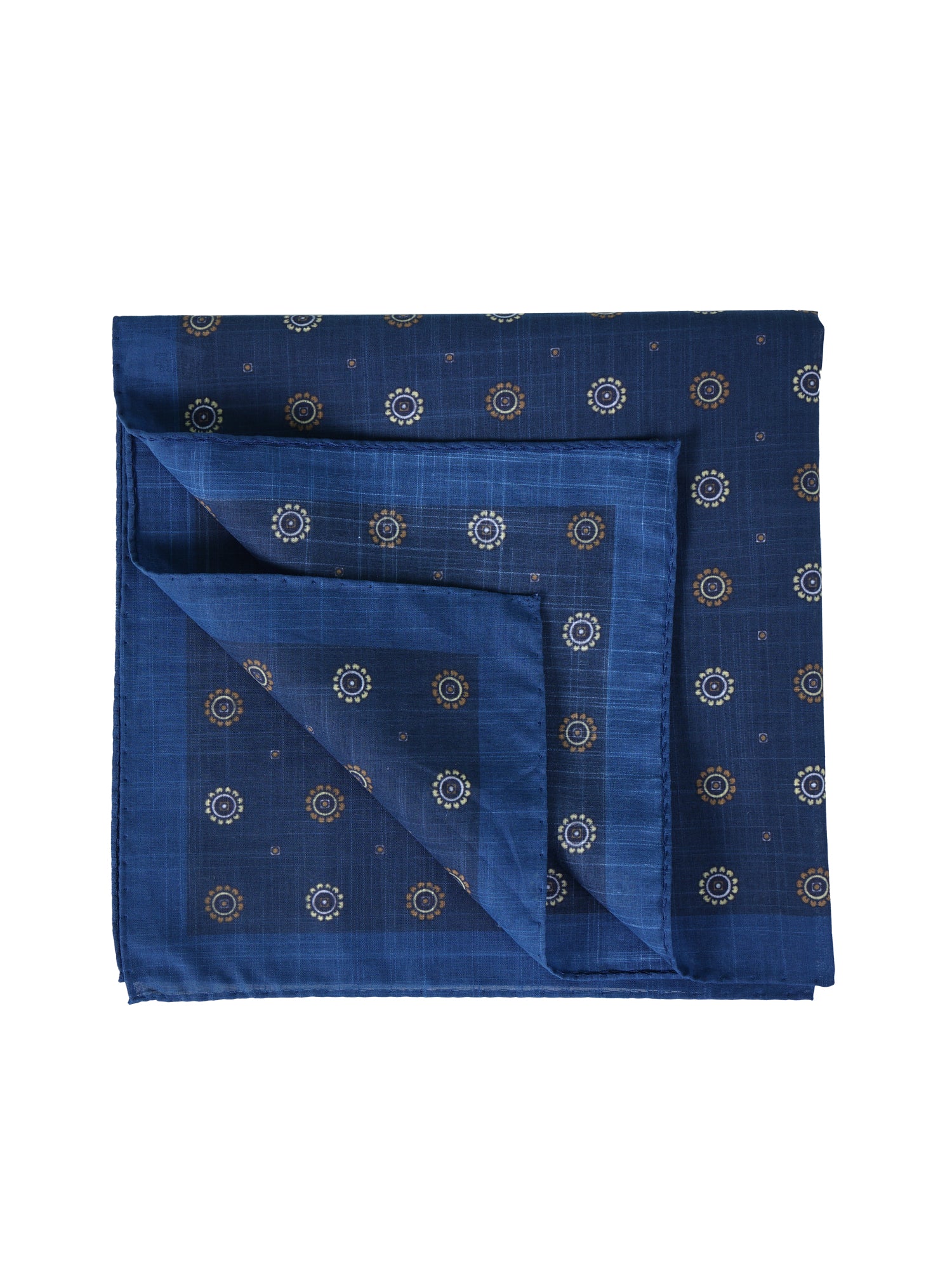 XL Blue Pure Cotton Pocket Square SFINGE