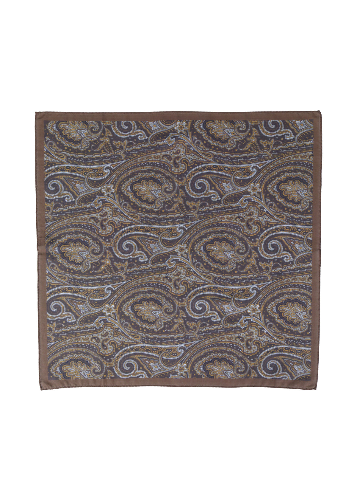 Fazzoletto da taschino XL MARRONE in puro cotone MADDY