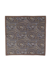 Fazzoletto da taschino XL MARRONE in puro cotone MADDY