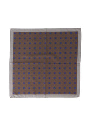 Brown XL pocket square in pure cotton SFINGE
