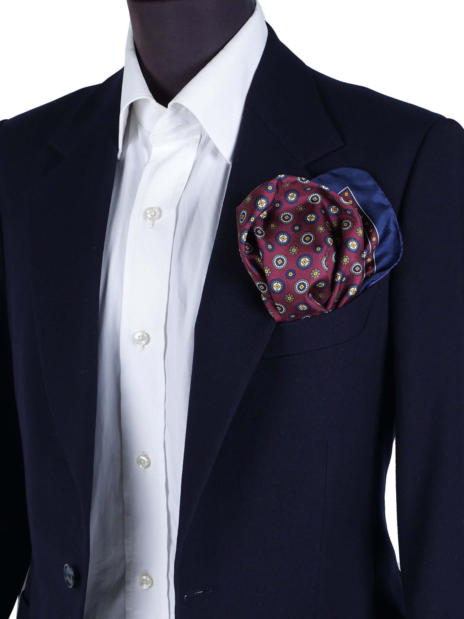 Fazzoletti da uomo blu 100% seta, in italia Fazzoletti da uomo blu 100% seta, in italia