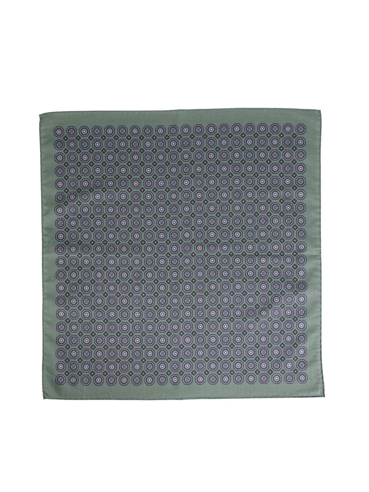 Fazzoletto da taschino XL verde in puro cotone ROSERY