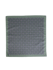Fazzoletto da taschino XL verde in puro cotone ROSERY