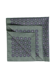 Fazzoletto da taschino XL verde in puro cotone ROSERY
