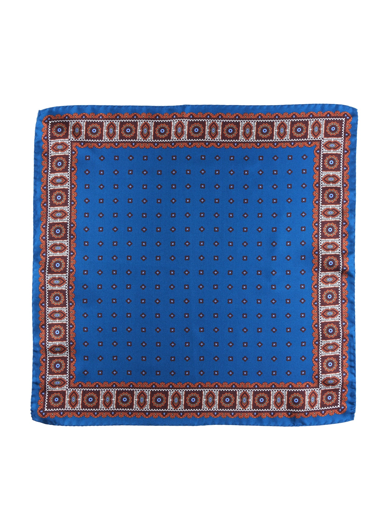 Burgundy scarf 70x70cm in LADY BUGS printed silk