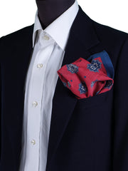 Fazzoletto da taschino XL rosso in puro cotone SHAKI
