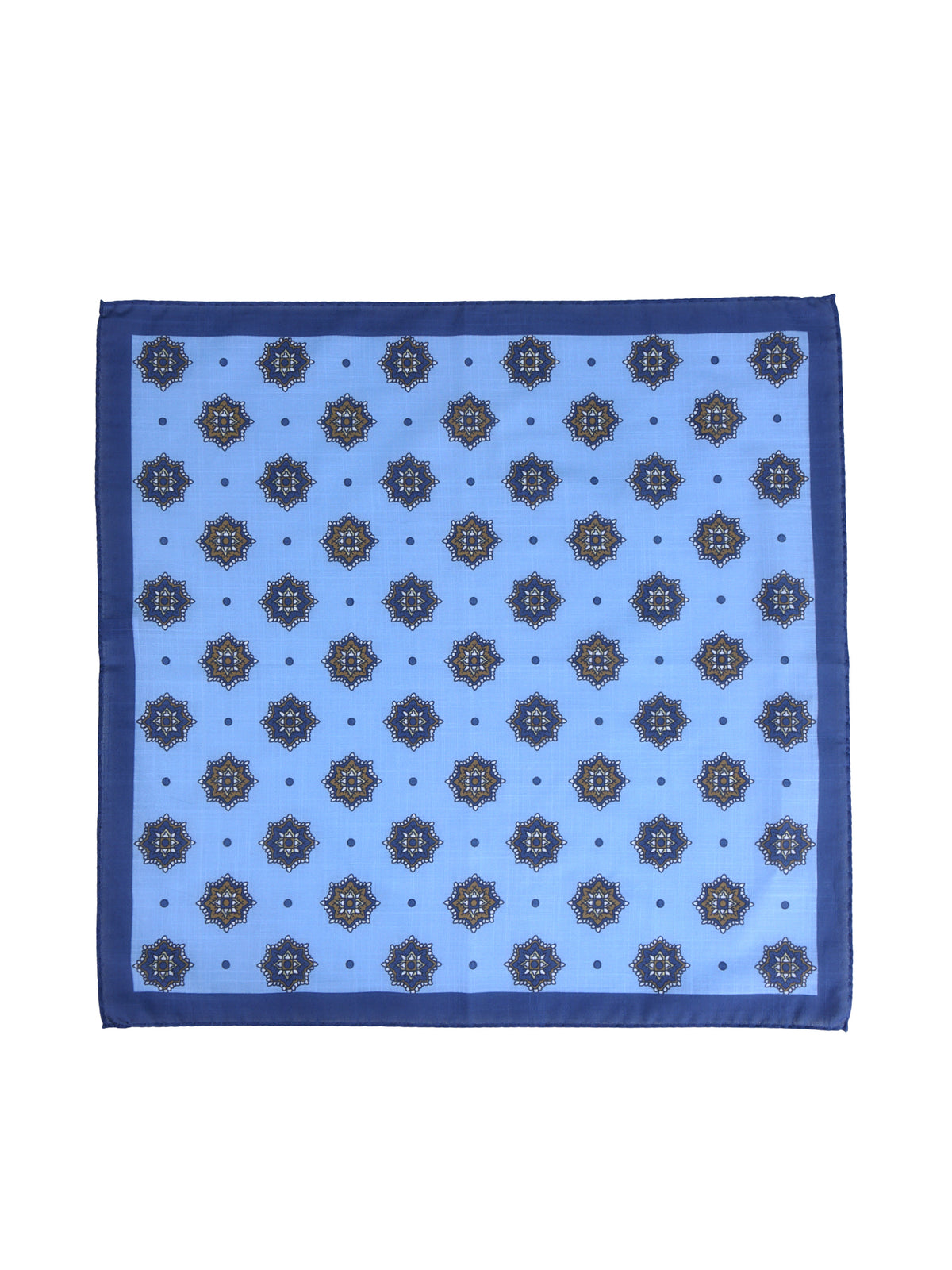 Fazzoletto da taschino XL celeste in puro cotone SHAKI