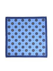 Fazzoletto da taschino XL celeste in puro cotone SHAKI