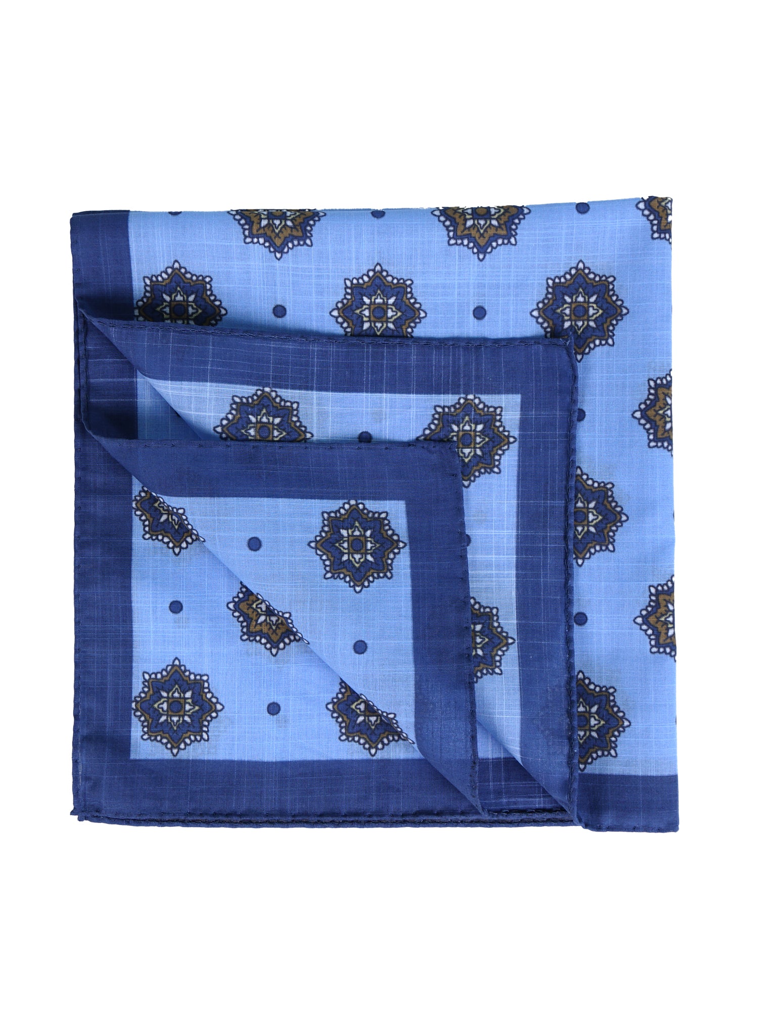 Fazzoletto da taschino XL celeste in puro cotone SHAKI