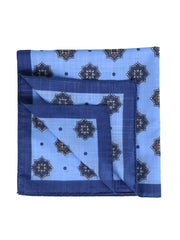 Fazzoletto da taschino XL celeste in puro cotone SHAKI
