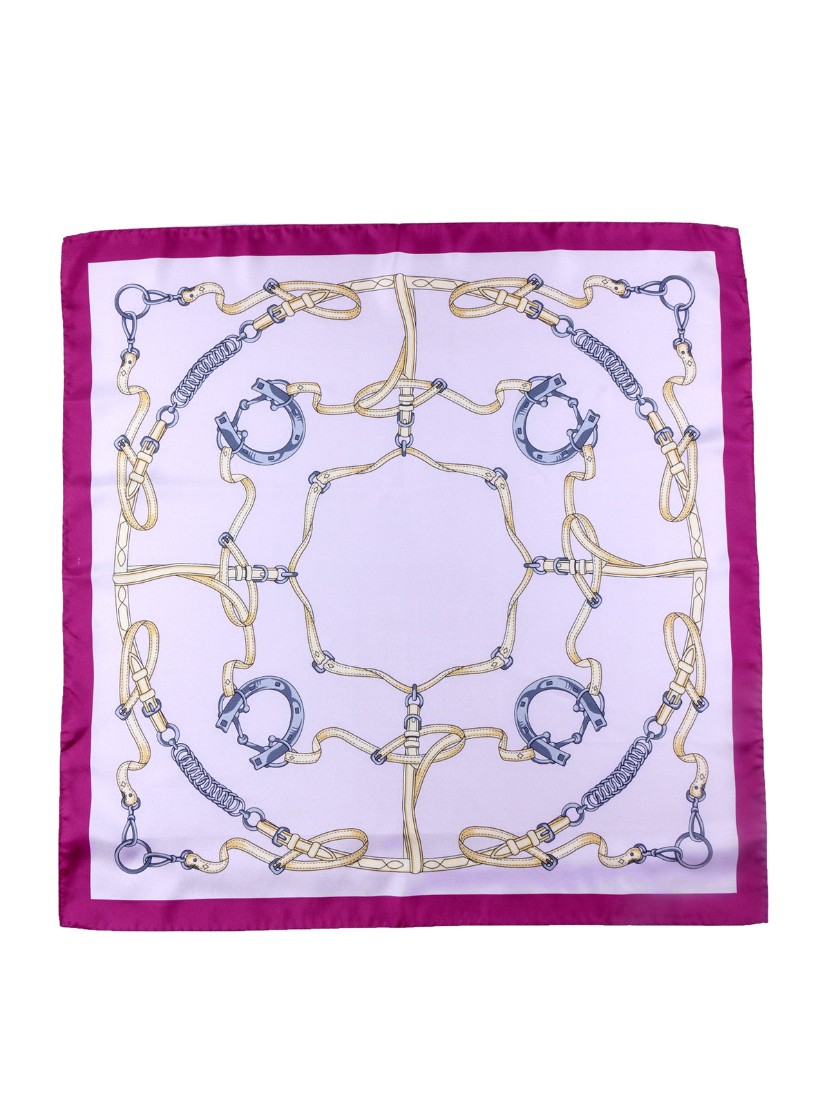 Foulard lilla 70x70cm in seta stampata REINS