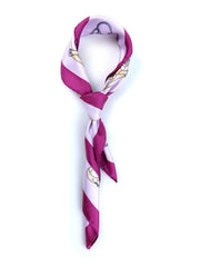 Foulard lilla 70x70cm in seta stampata REINS