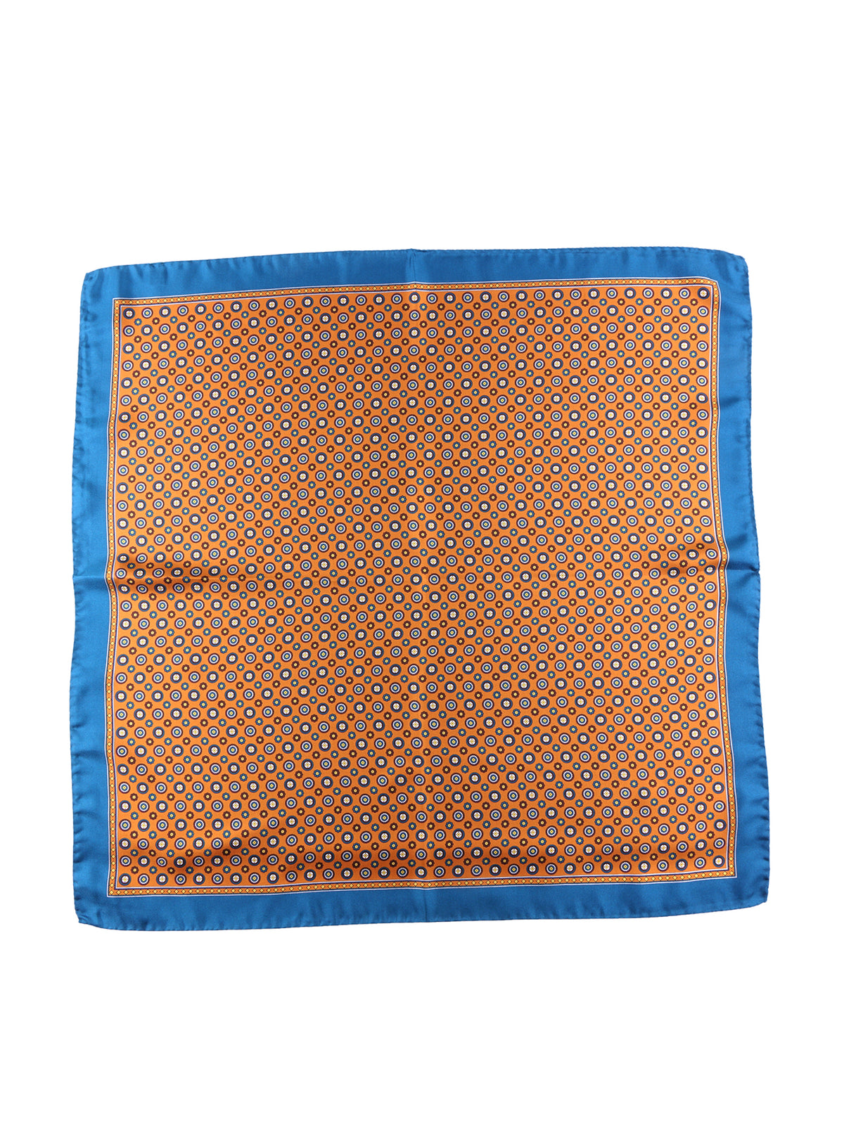 Foulard arancione 70x70cm in seta stampata SKINNER
