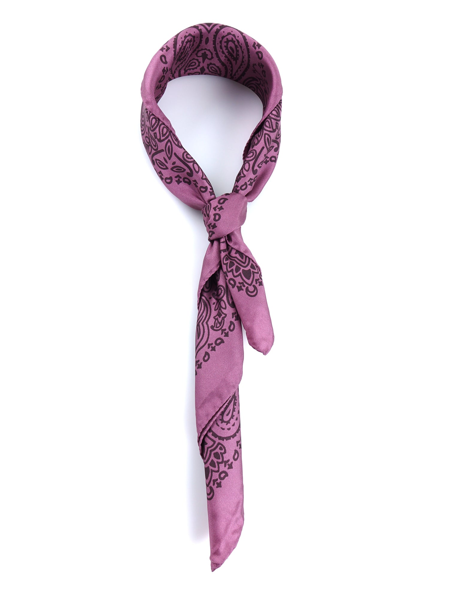Foulard lilla 70x70cm in seta stampata ABSTRA